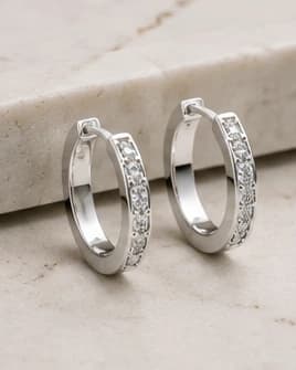 Pavé Hoop Earrings