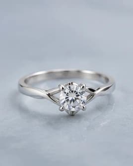 Twist Solitaire Ring