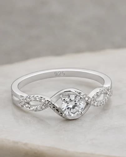 Infinity Solitaire Ring